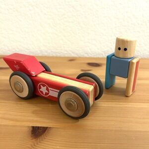 Tegu Daredevil Stunt Team Magnetic Wooden Blocks GUC Retired